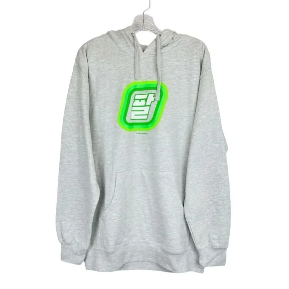 Anti Social Social Club Strawberry Slush Hoodie Pullover M Gray Green Spell Out - Picture 4 of 12